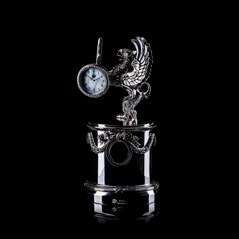 tumblers vodka Pedestal  Tsar Gryphon Clock  Imperial