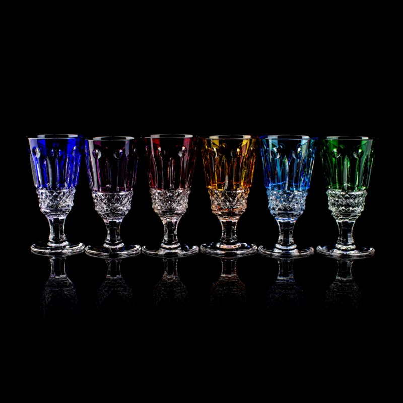 Tsar Vodka on Stem colored set of 6