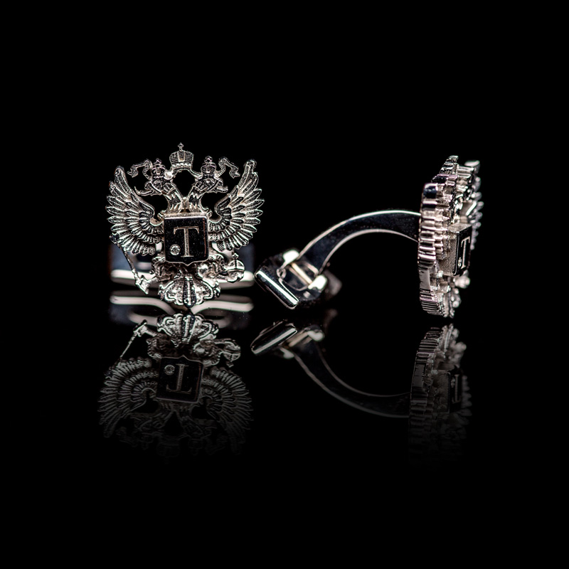 Romanov Eagle & Diamond Cufflinks, pair