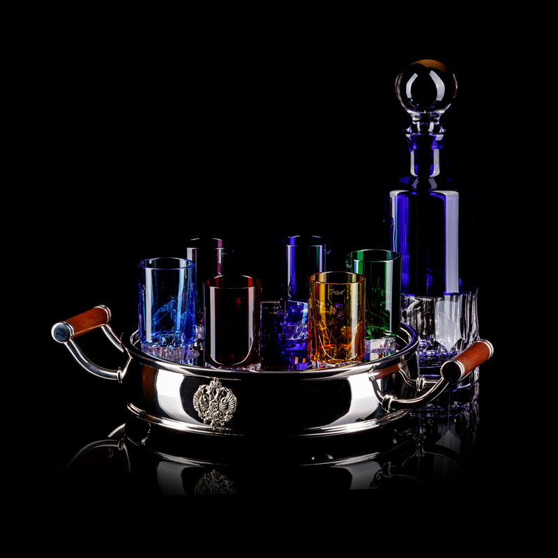 Vodka Round Tray Set