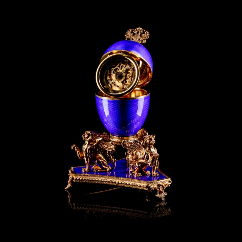 Imperial Enamel Skeleton Clock Egg